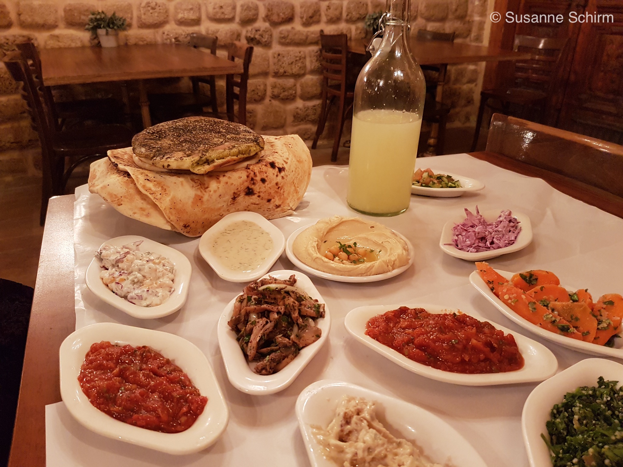 Israelische Küche in Old Jaffa