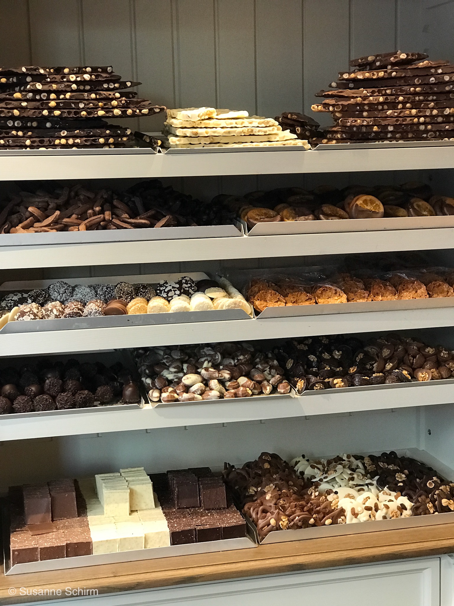 Schokolade in einem Geschäft in Brügge