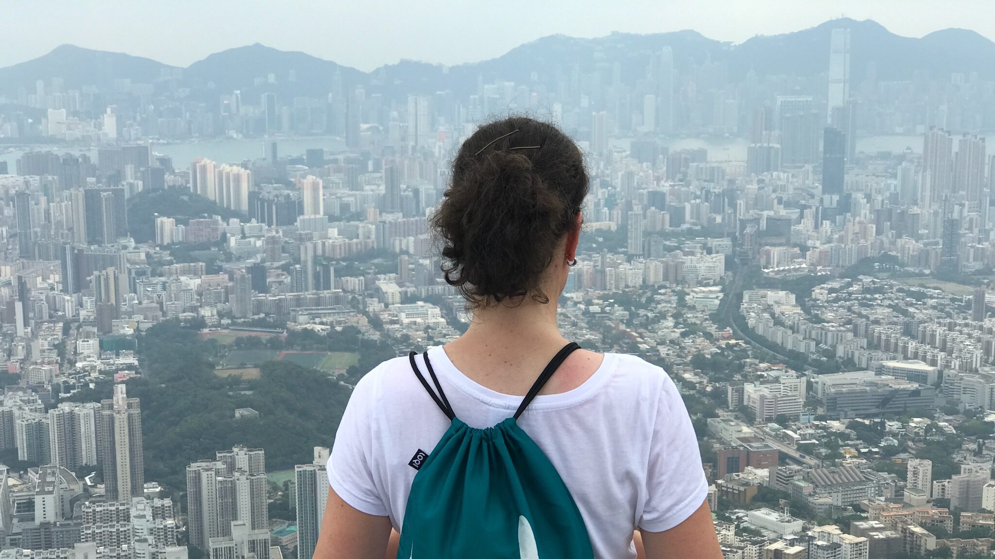 Hong Kong Panoramablick vom Lion Rock